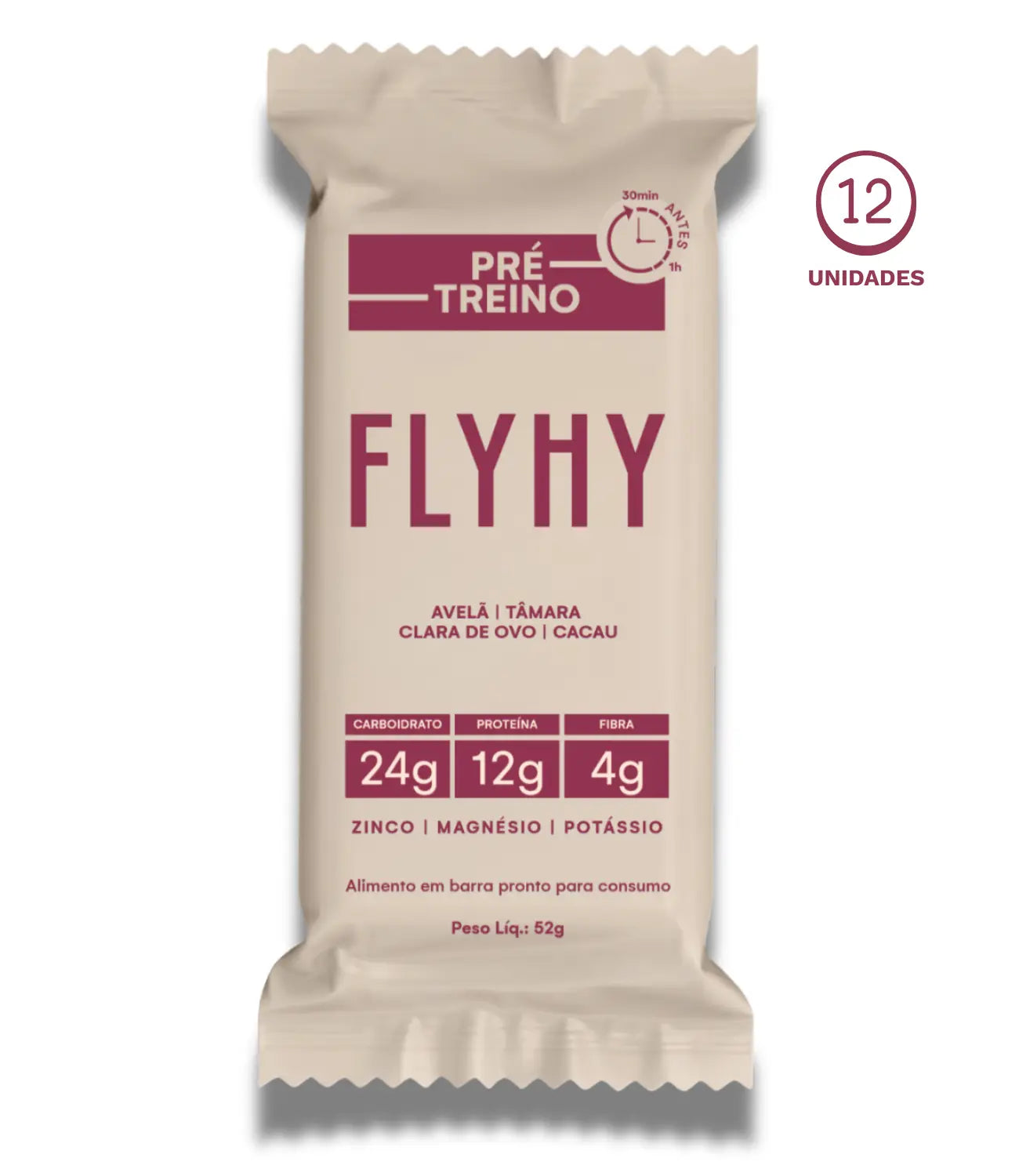 Barra de Proteína Natural – Avelã - 12 unidades