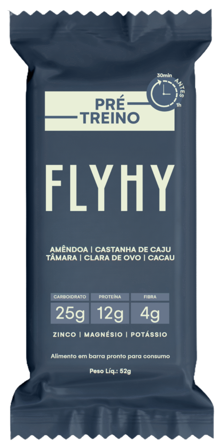 barra de cereal sabor amendoa flyhy